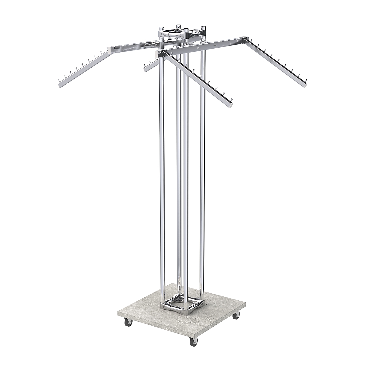 Торговое вешало для одежды под торцевую вывеску КОНТУР №K1-8Ц-КНХ Метрополитан Грей