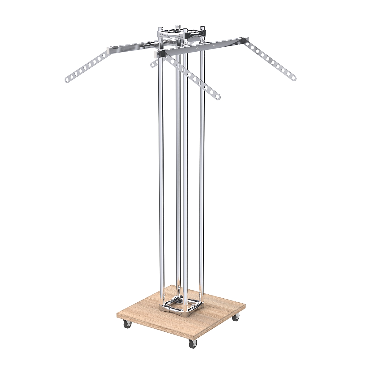 Торговое вешало для одежды с кронштейнами-лезвиями КОНТУР №K1-10-О-ЛНХ Дуб Сонома