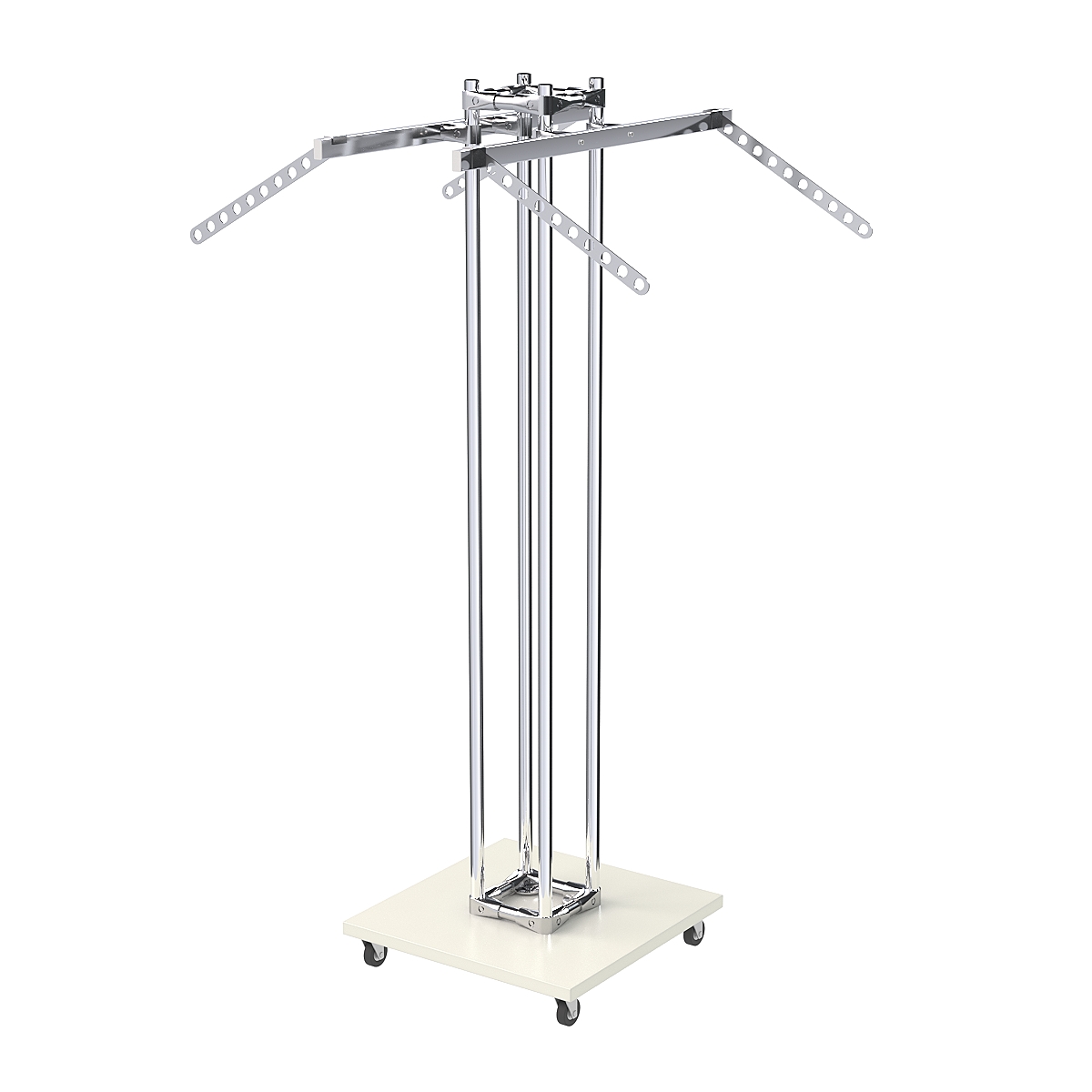 Торговое вешало для одежды с кронштейнами-лезвиями КОНТУР №K1-10-О-ЛНХ Белый