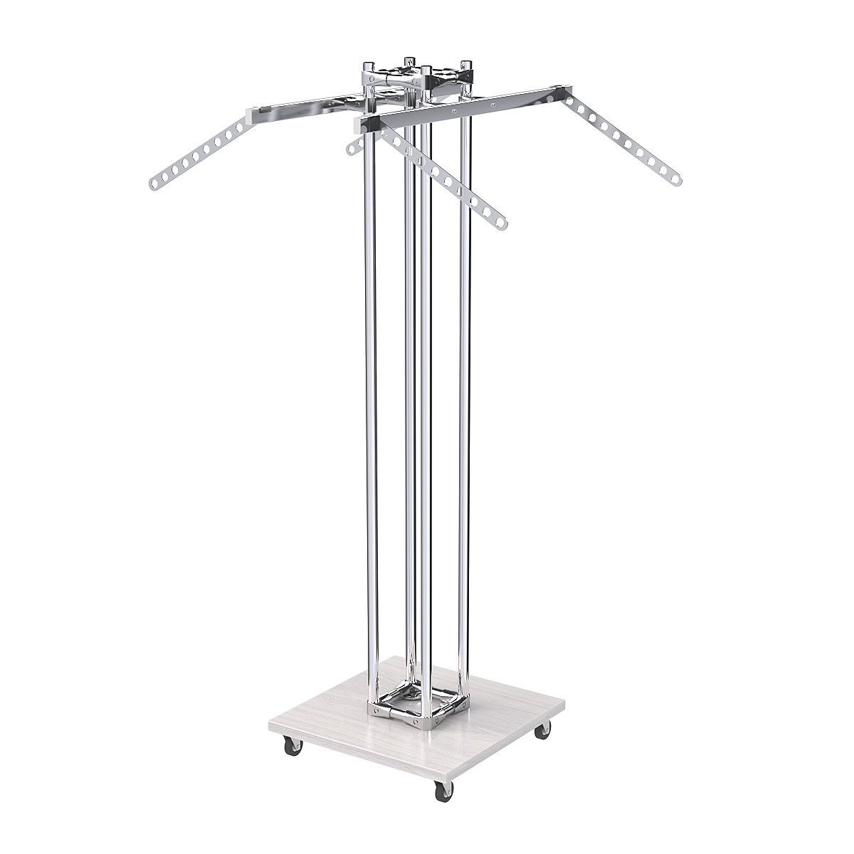 Торговое вешало для одежды с кронштейнами-лезвиями КОНТУР №K1-10-О-ЛНХ Ясень Анкор светлый - U31104