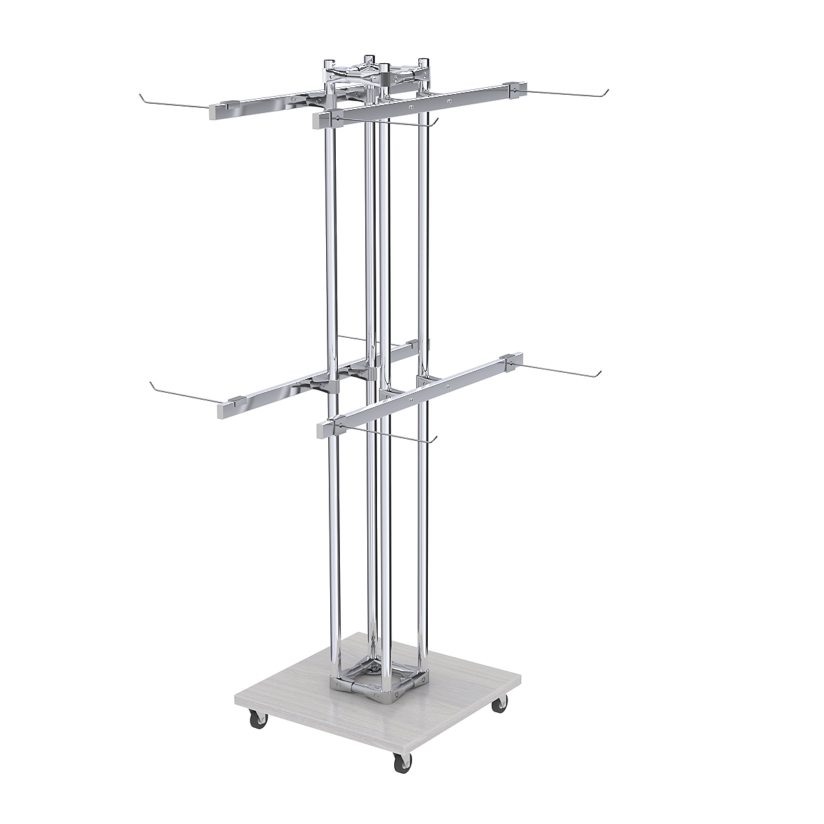 Торговое вешало для продажи мелкой одежды двухъярусное КОНТУР №K2-250-СПХ Ясень Анкор светлый - U31104