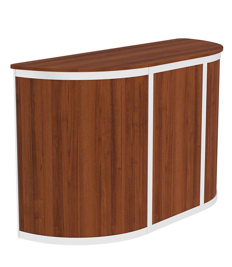 Прилавок из профиля с секторами №1  (закрытый) Орех