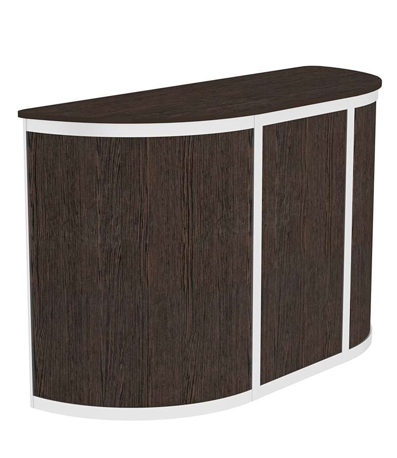 Прилавок из профиля с секторами №1  (закрытый) Дуб Венге