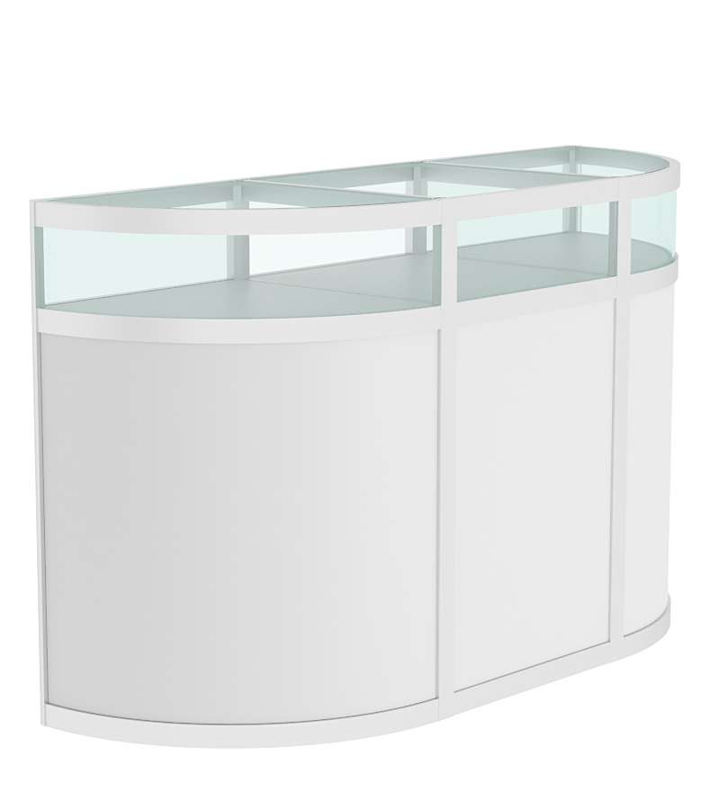 Прилавок из профиля с секторами №2 (открытый) Серый