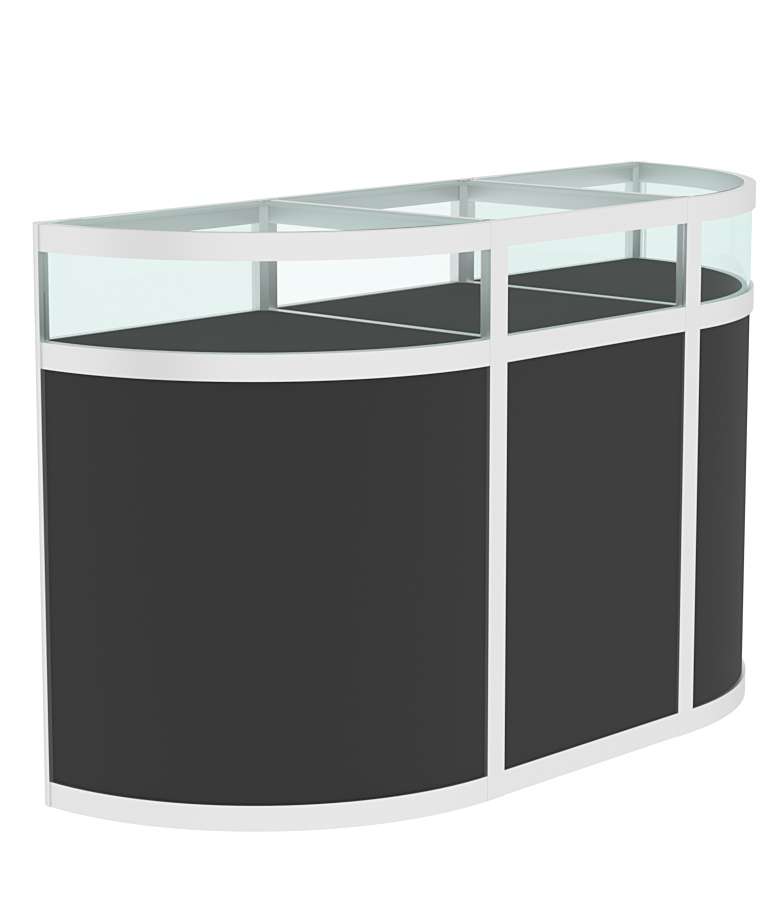 Прилавок из профиля с секторами №2 (открытый) Черный