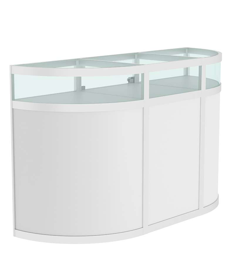 Прилавок из профиля с секторами №2 (закрытый) Серый