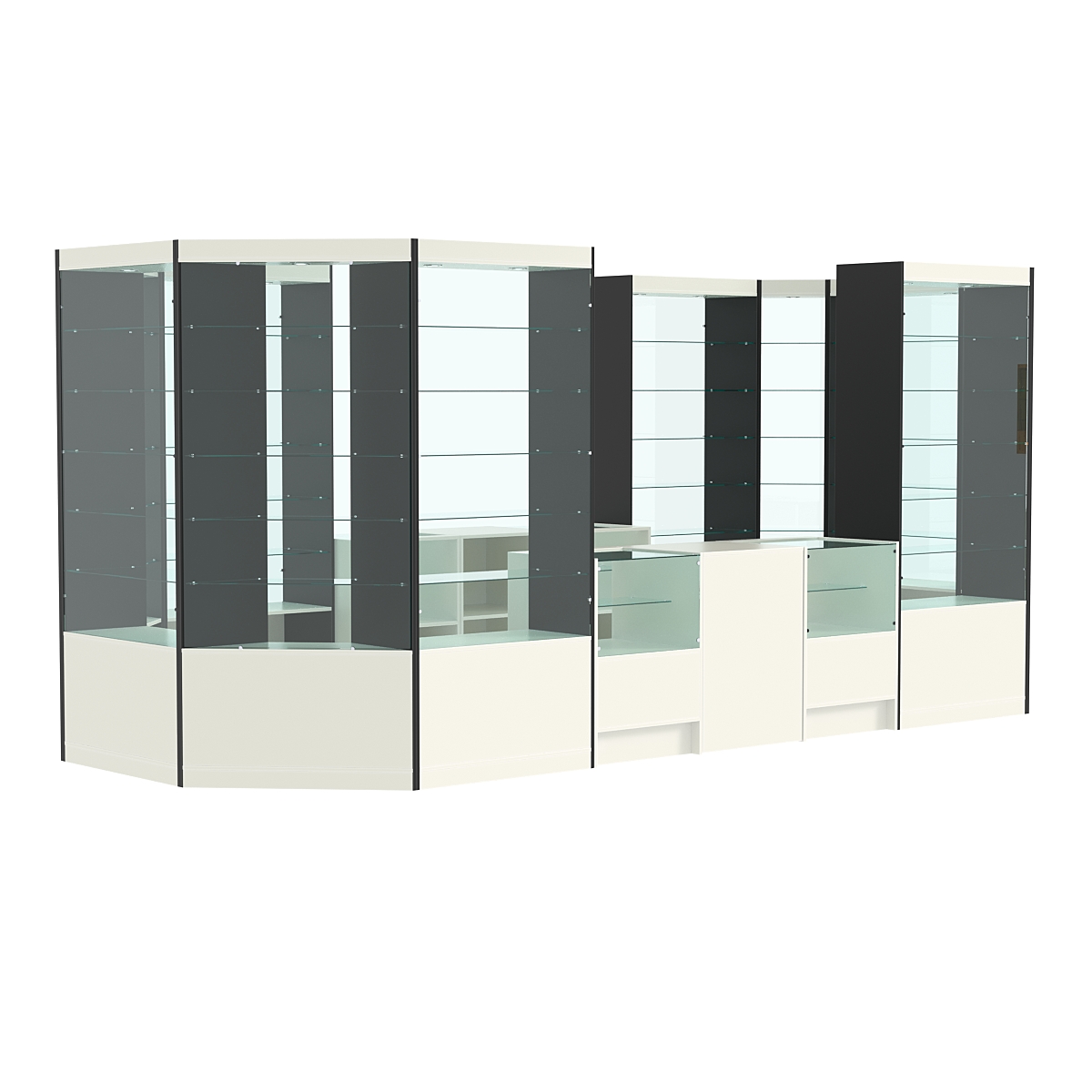 Павильон №13 из ДСП Белый и Черный