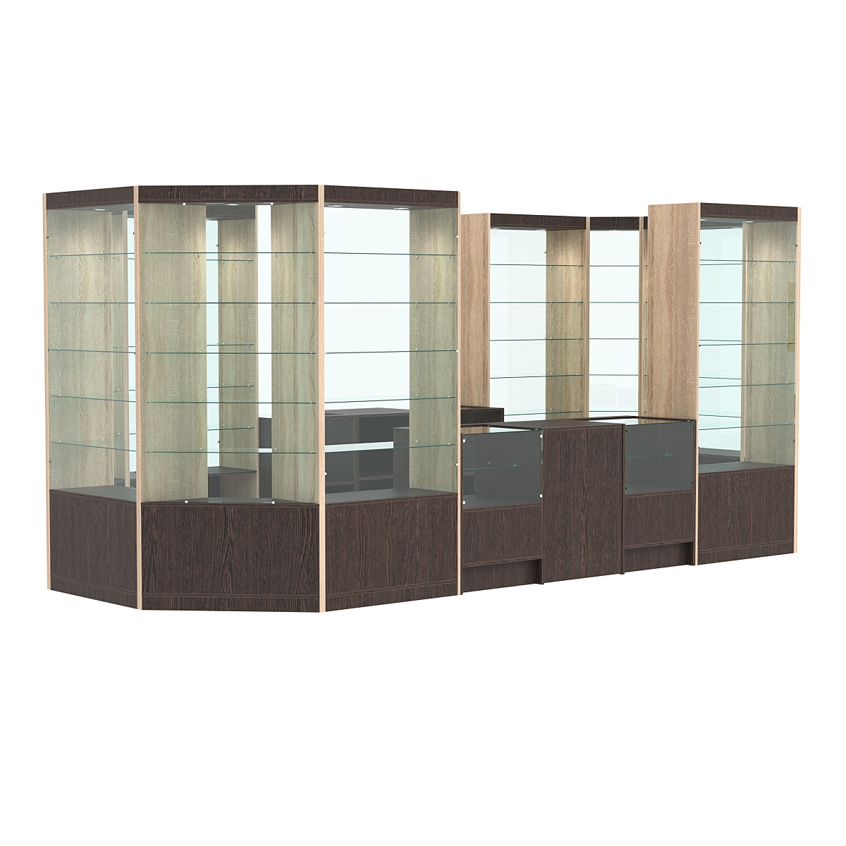 Павильон №13 из ДСП Дуб Венге и Дуб Сонома