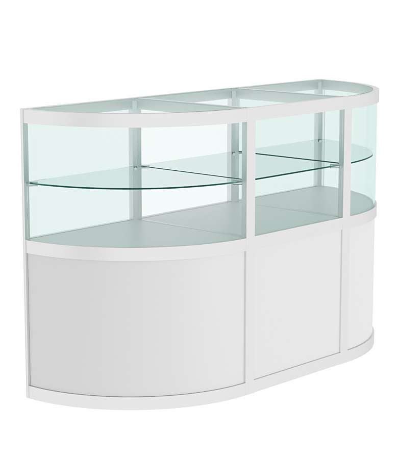 Прилавок из профиля с секторами №3  (открытый) Серый