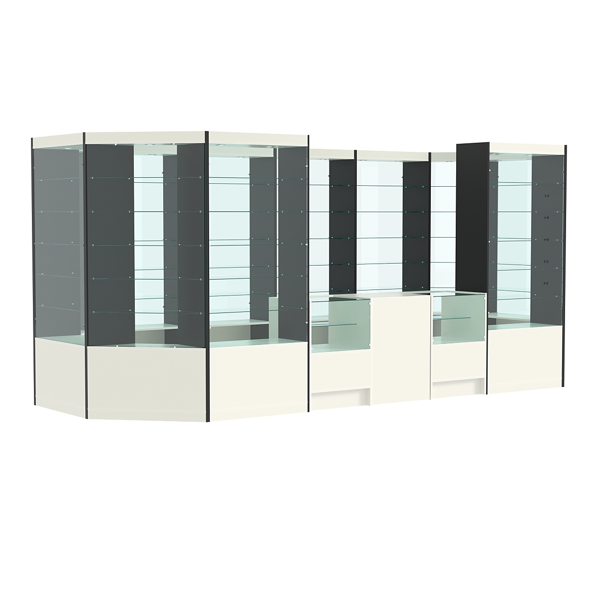 Павильон №14 из ДСП Белый и Черный