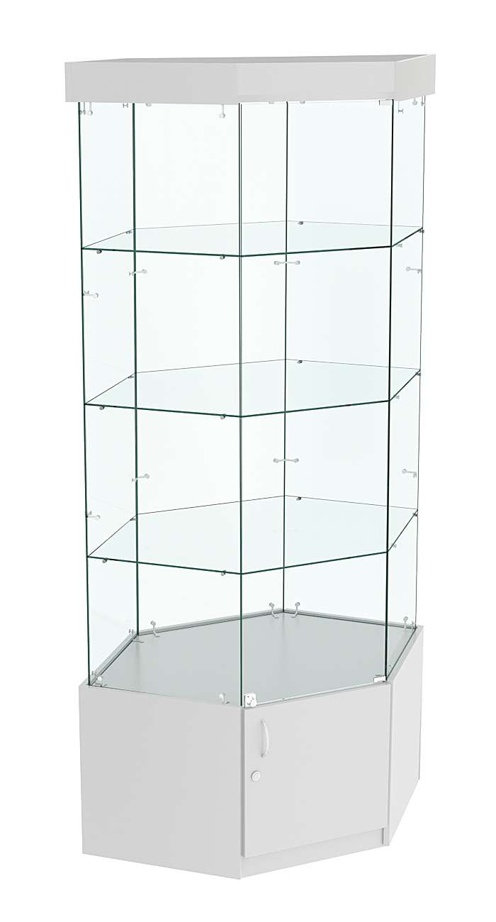 Витрина "Истра" угловая №17, шестигранная, (З.С-стекло) Серый