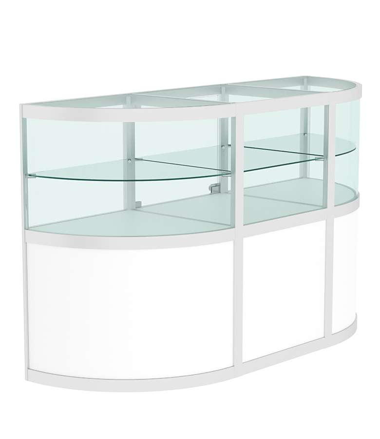 Прилавок из профиля с секторами №3 (закрытый) Белый