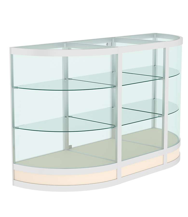 Прилавок из профиля с секторами №4  (закрытый) Крем Вайс