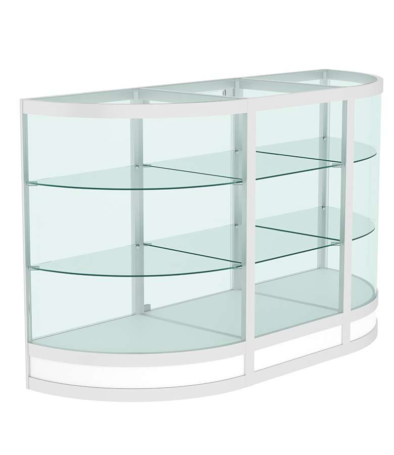 Прилавок из профиля с секторами №4  (закрытый) Белый