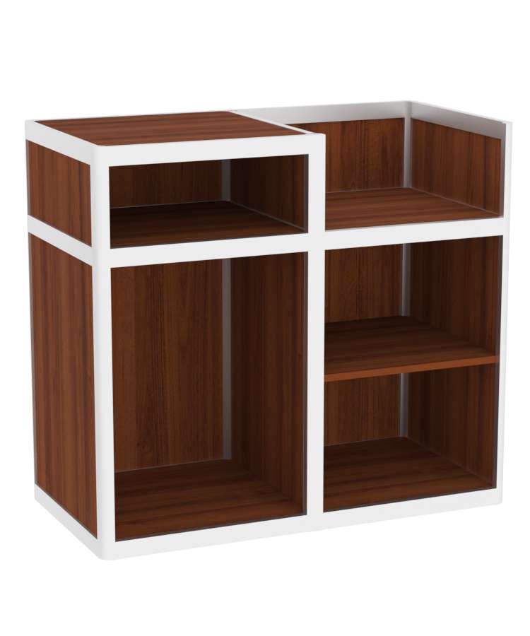 Прилавок под кассу из профиля №1 (открытый) Орех