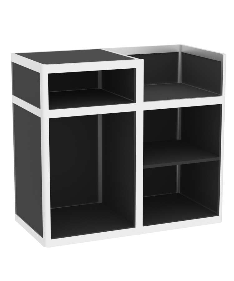 Прилавок под кассу из профиля №1 (открытый) Черный