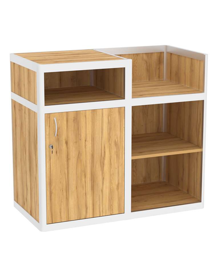 Прилавок под кассу из профиля №1  (закрытый) Дуб Золотистый