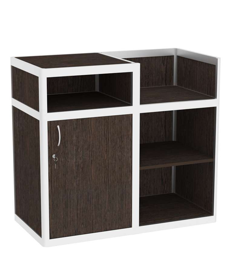 Прилавок под кассу из профиля №1  (закрытый) Дуб Венге