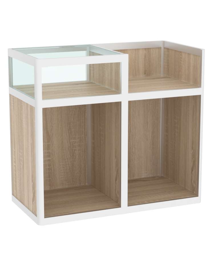 Прилавок под кассу из профиля №2  (открытый) Дуб сонома