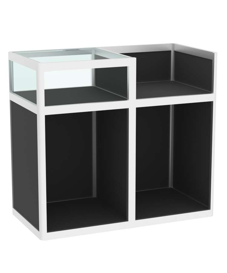 Прилавок под кассу из профиля №2  (открытый) Черный