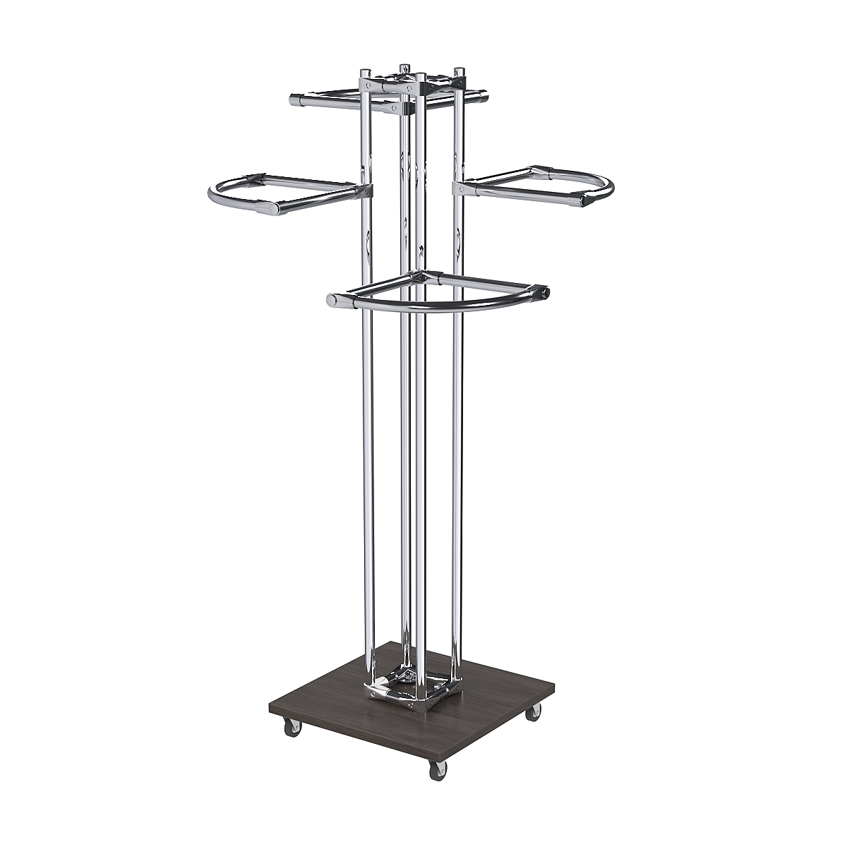 Торговое хромированное вешало с разноуровневыми поручнями СЕКТОР №1-1 Грейвуд