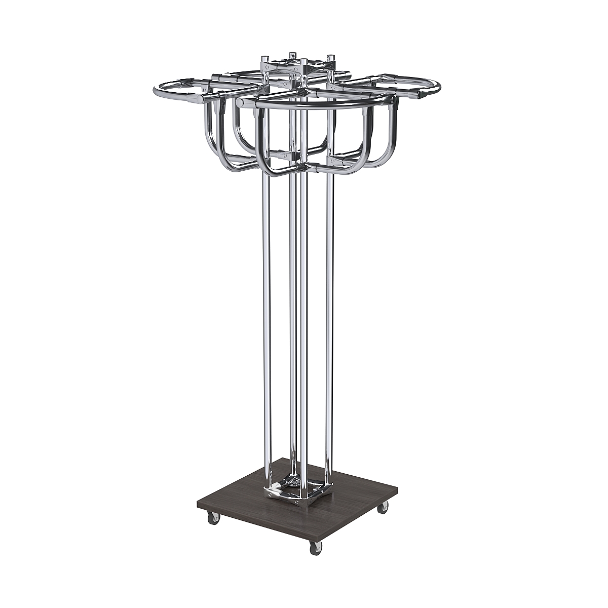 Торговое хромированное вешало с усиленными поручнями СЕКТОР №4 Грейвуд