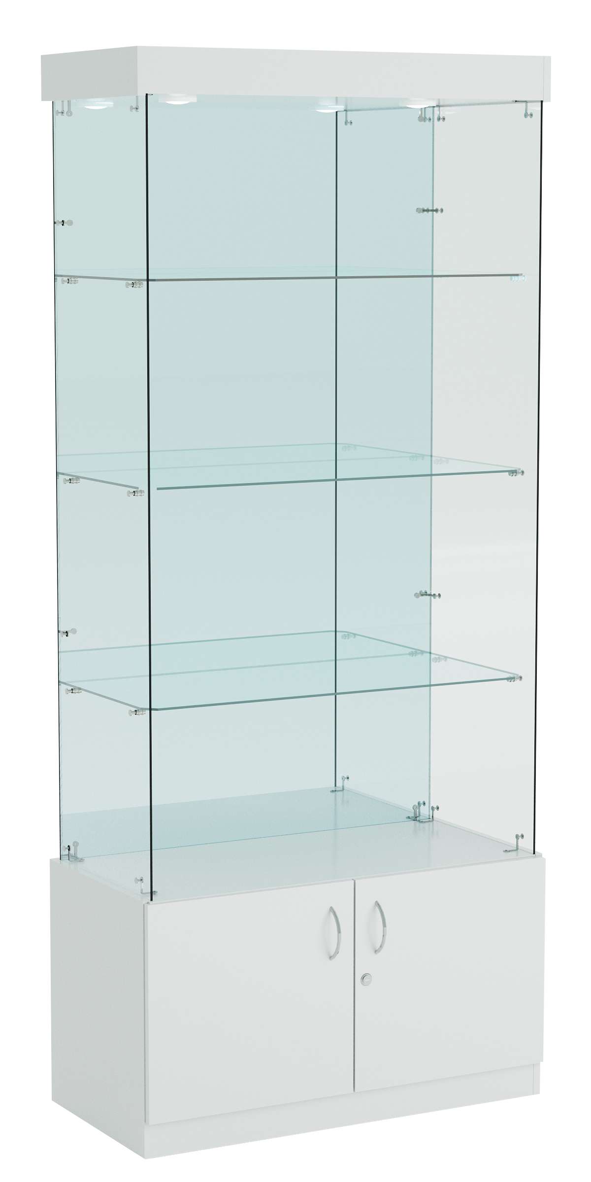 Витрина ИСТРА №103 прямоугольная (З/C - зеркало), без дверей Серый