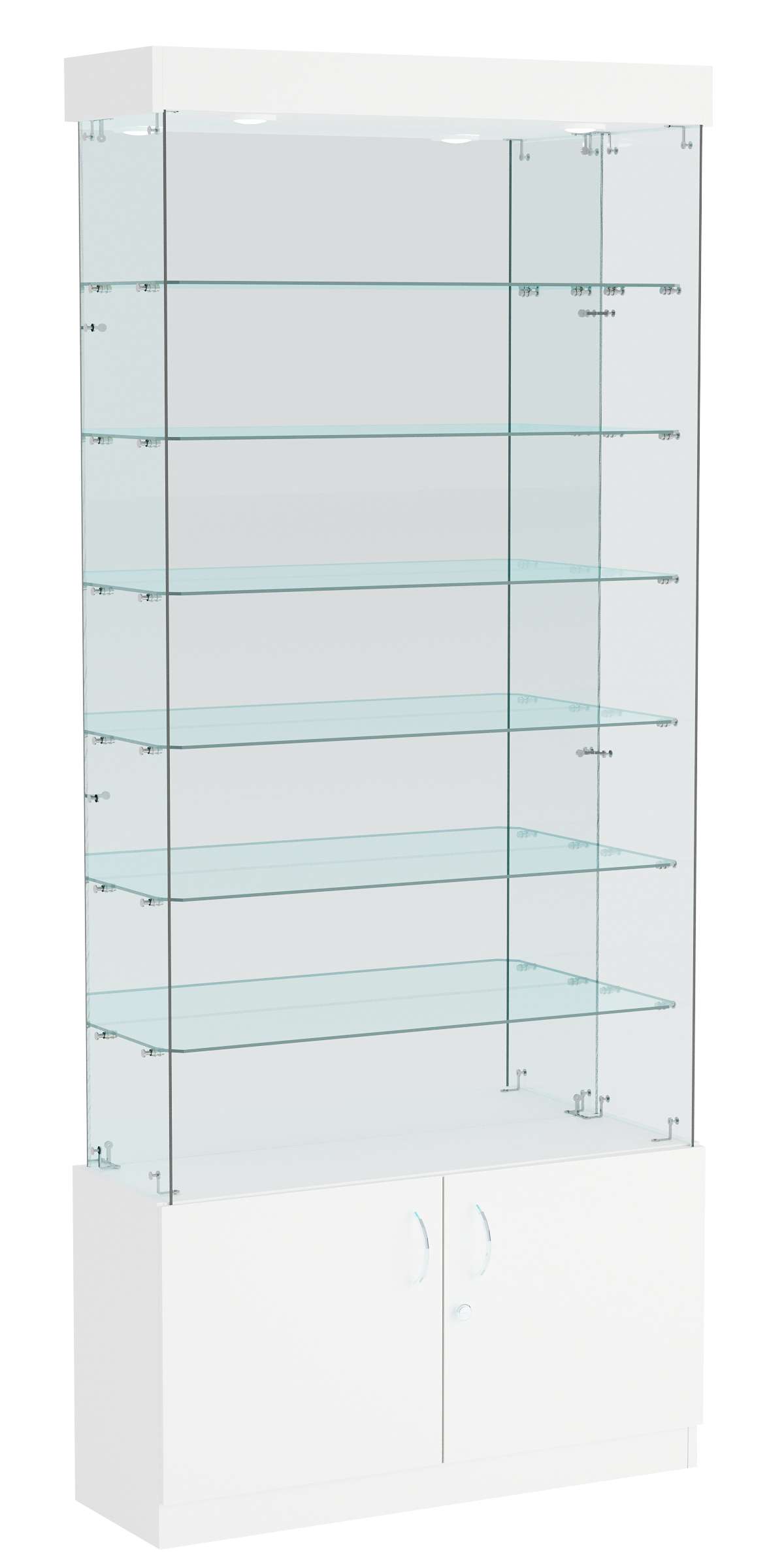 Витрина ИСТРА №132 прямоугольная (З/C - зеркало), без дверей Белый