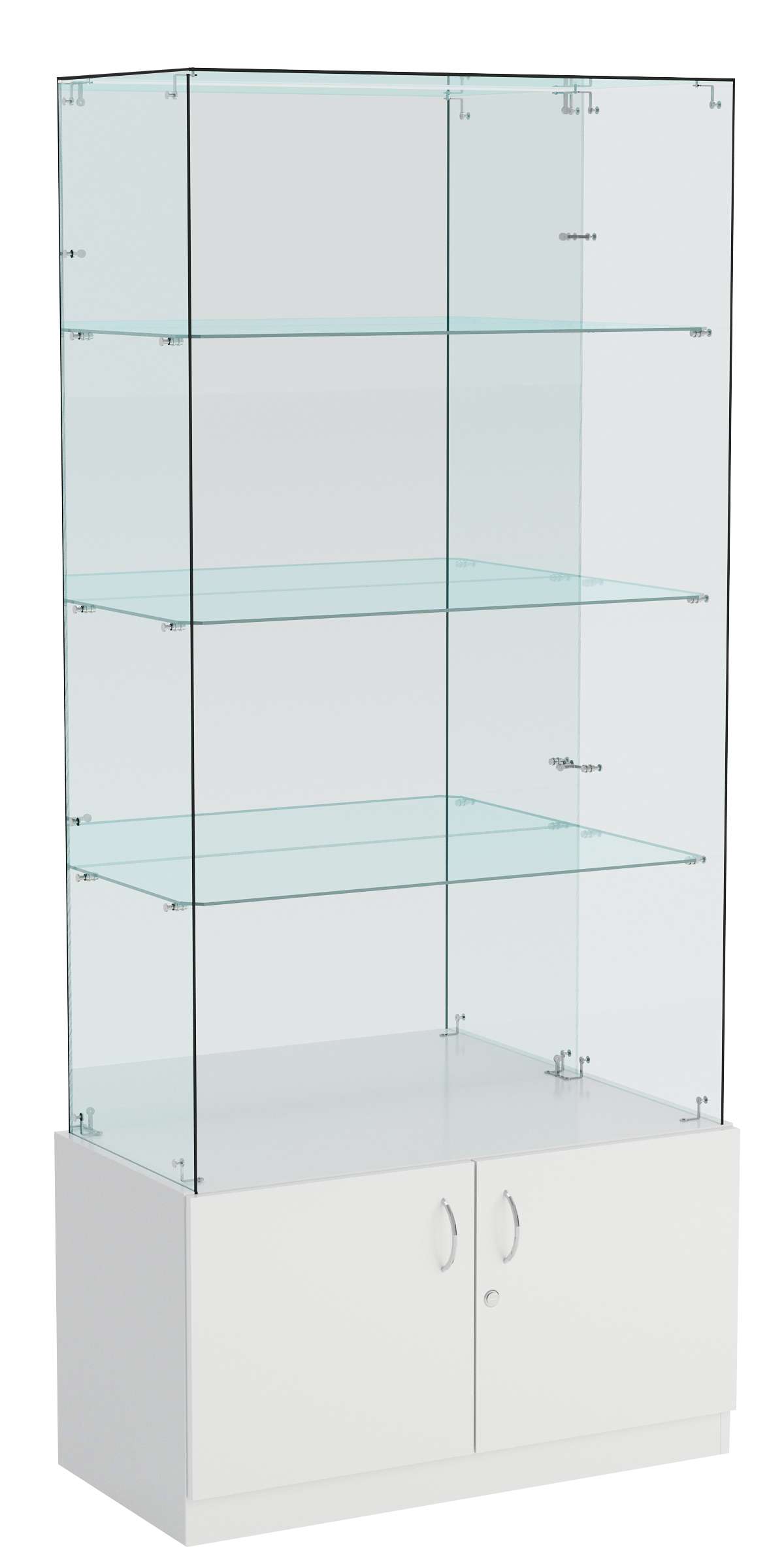 Витрина ИСТРА №107 прямоугольная (З/C - зеркало), без дверей Серый