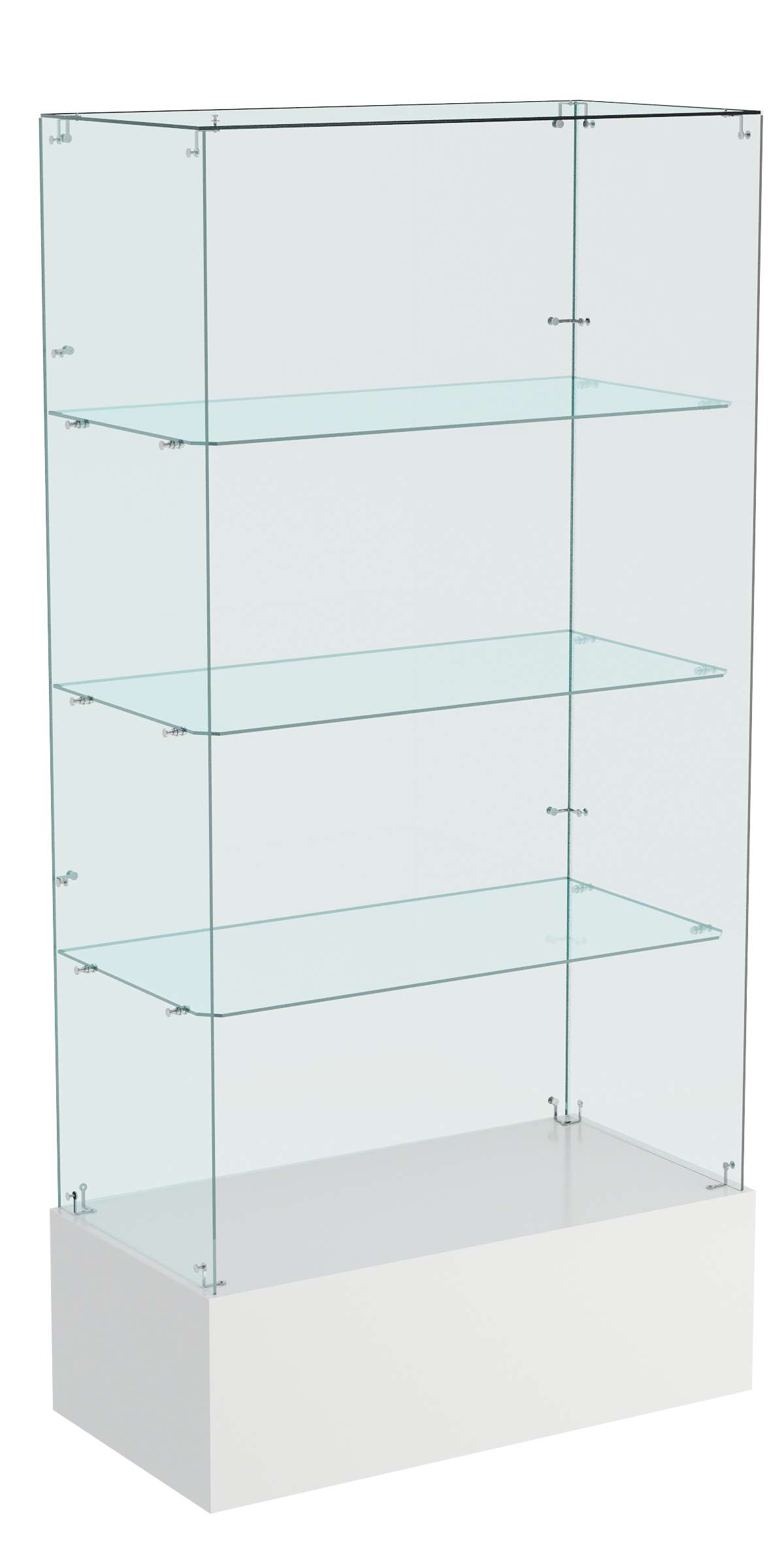 Витрина ИСТРА №109 прямоугольная (З/C - стекло), без дверей Серый