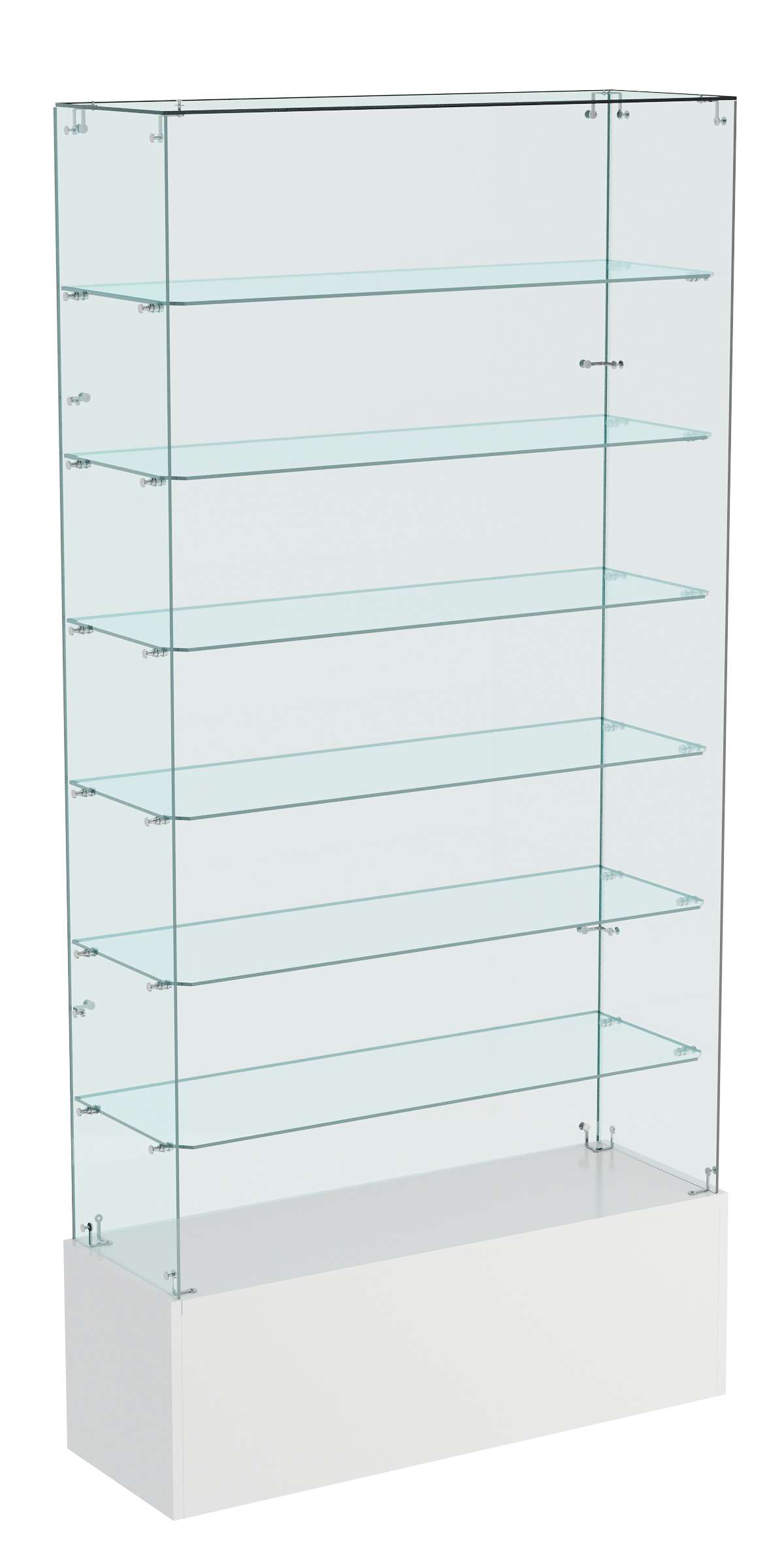 Витрина ИСТРА №135 прямоугольная (З/C - стекло), без дверей Серый