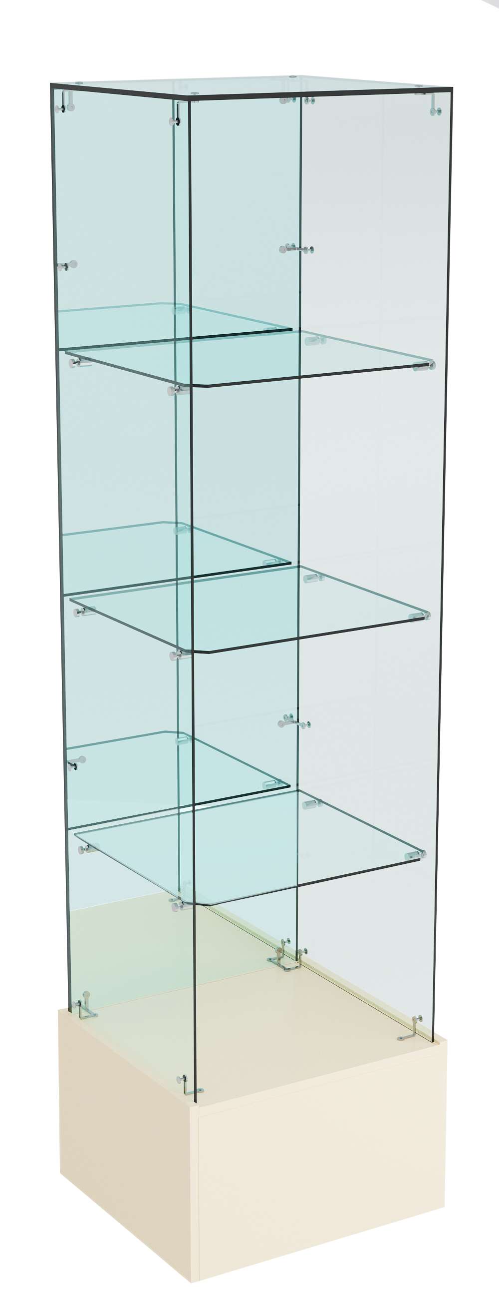 Витрина ИСТРА №112 стаканчик (З/C - зеркало), без дверей Крем Вайс