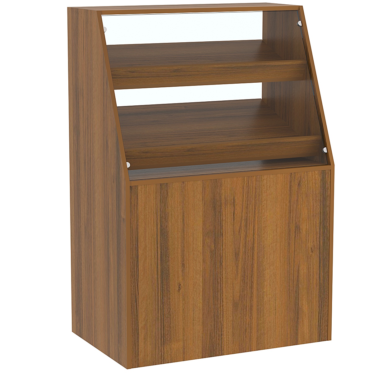 Торговый прилавок для выпечки с двумя наклонными полками серии BAKERY №1  Орех