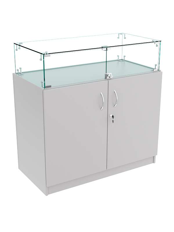 Прямоугольный прилавок Истра №114 (закрытый) Серый