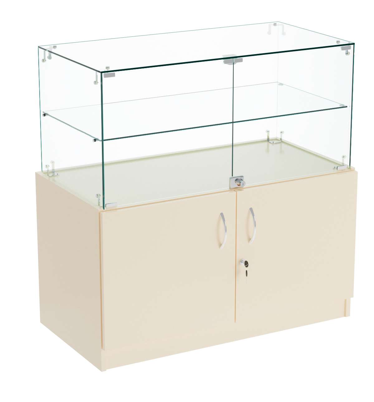 Прилавок Истра с тумбой №101 (закрытый) Крем Вайс