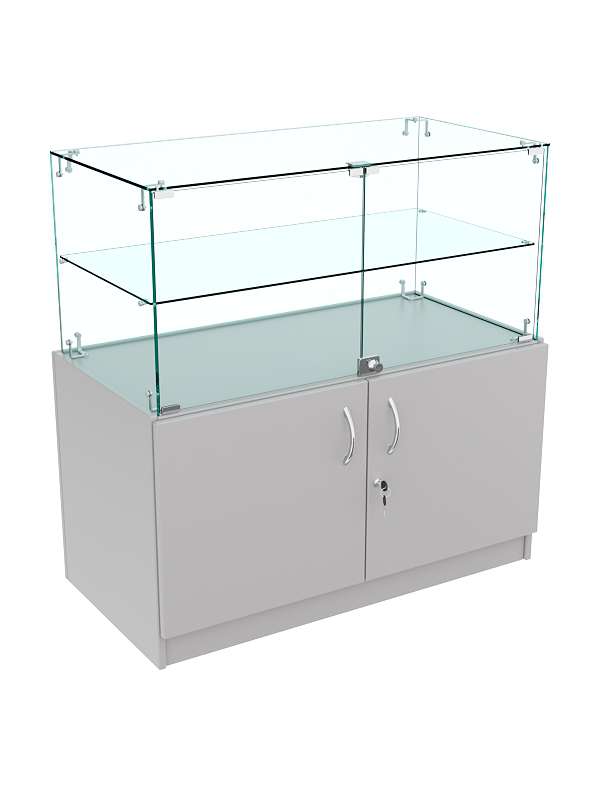 Прилавок Истра с тумбой №101 (закрытый) Серый