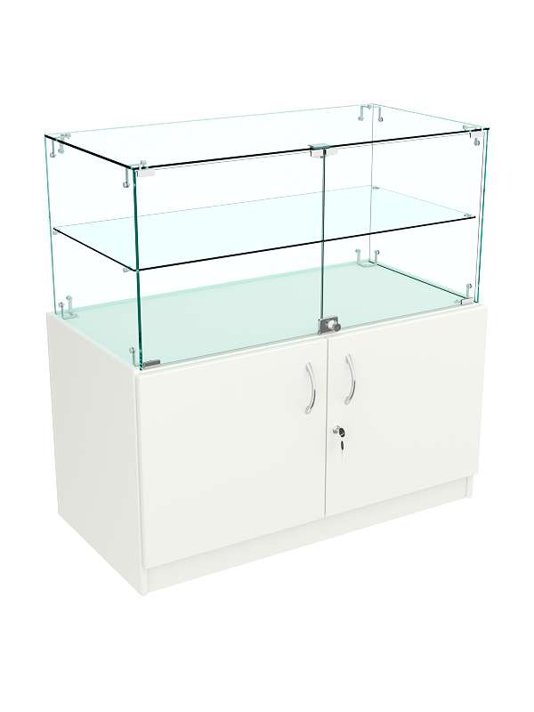 Прилавок Истра с тумбой №101 (закрытый) Белый