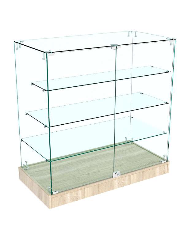 Прозрачный прилавок Истра №103 (закрытый) Дуб сонома