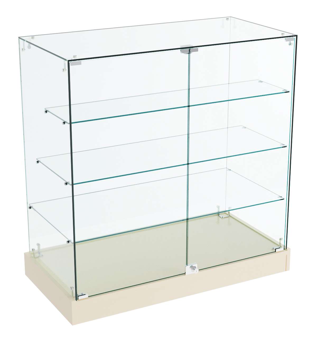Прозрачный прилавок Истра №103 (закрытый) Крем Вайс