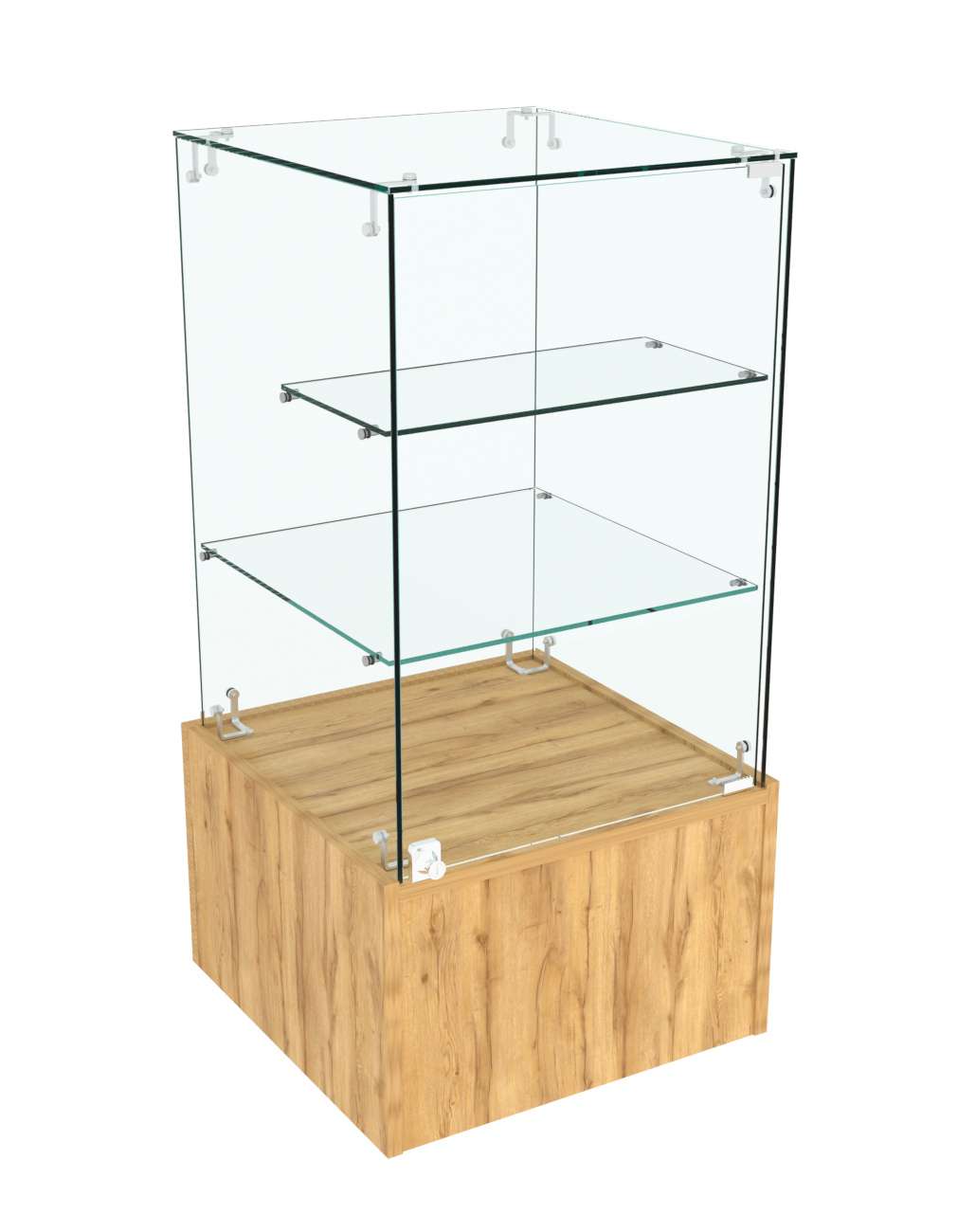 Прилавок закрытый Истра с хромированным замком №111 (закрытый) Дуб Золотистый