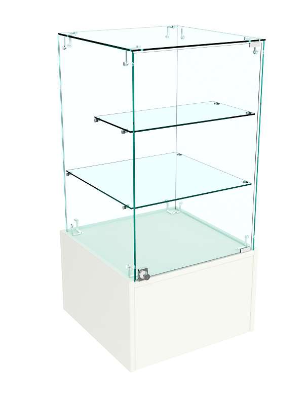 Прилавок закрытый Истра с хромированным замком №111 (закрытый) Белый