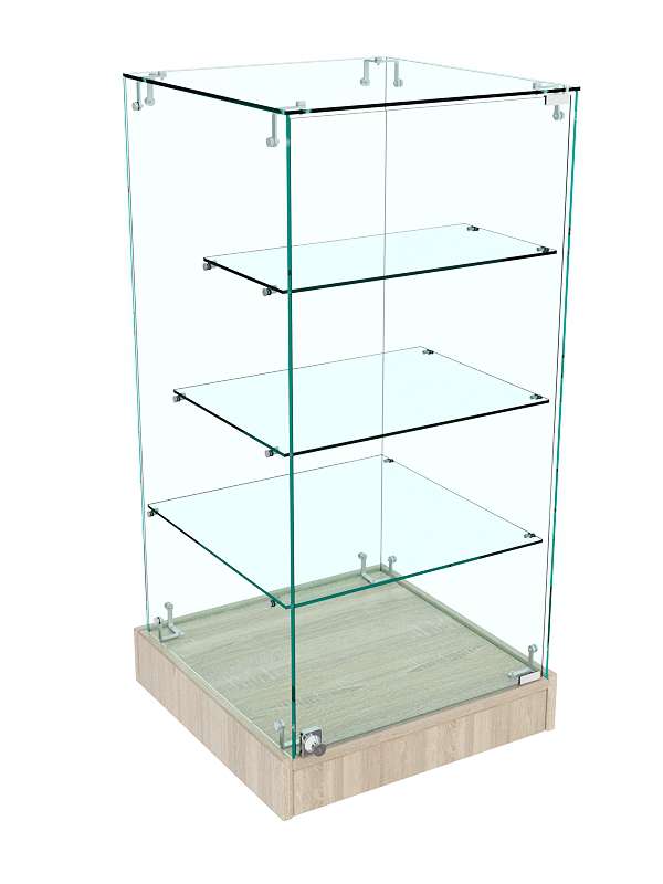 Прилавок Истра с держателями для полок №112 (закрытый) Дуб сонома