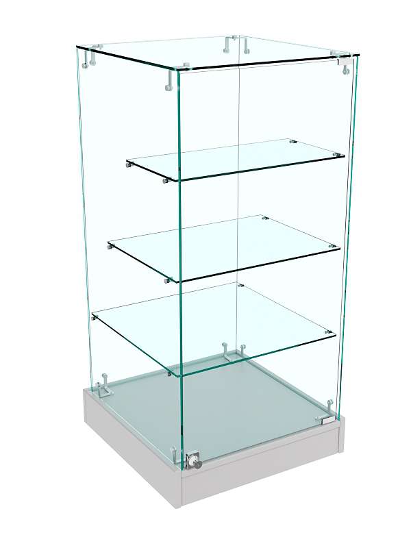 Прилавок Истра с держателями для полок №112 (закрытый) Серый