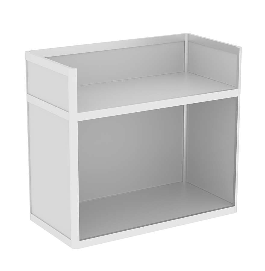 Прилавок под кассу из профиля №5  (открытый) Серый