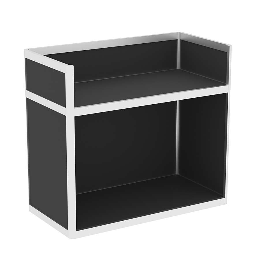 Прилавок под кассу из профиля №5  (открытый) Черный
