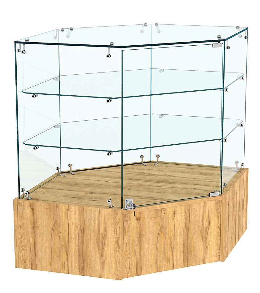 Прилавок Истра №118 угловой, универсальный (закрытый) Дуб Золотистый