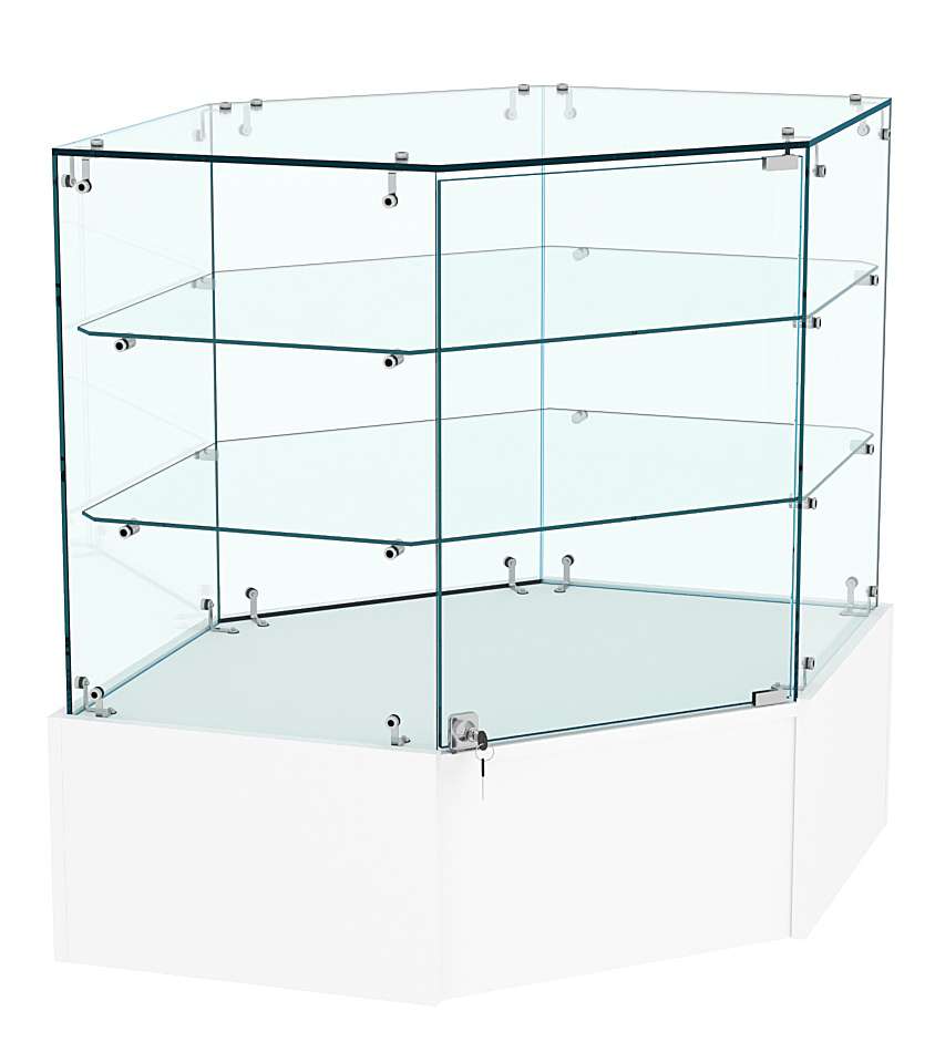 Прилавок Истра №118 угловой, универсальный (закрытый) Белый