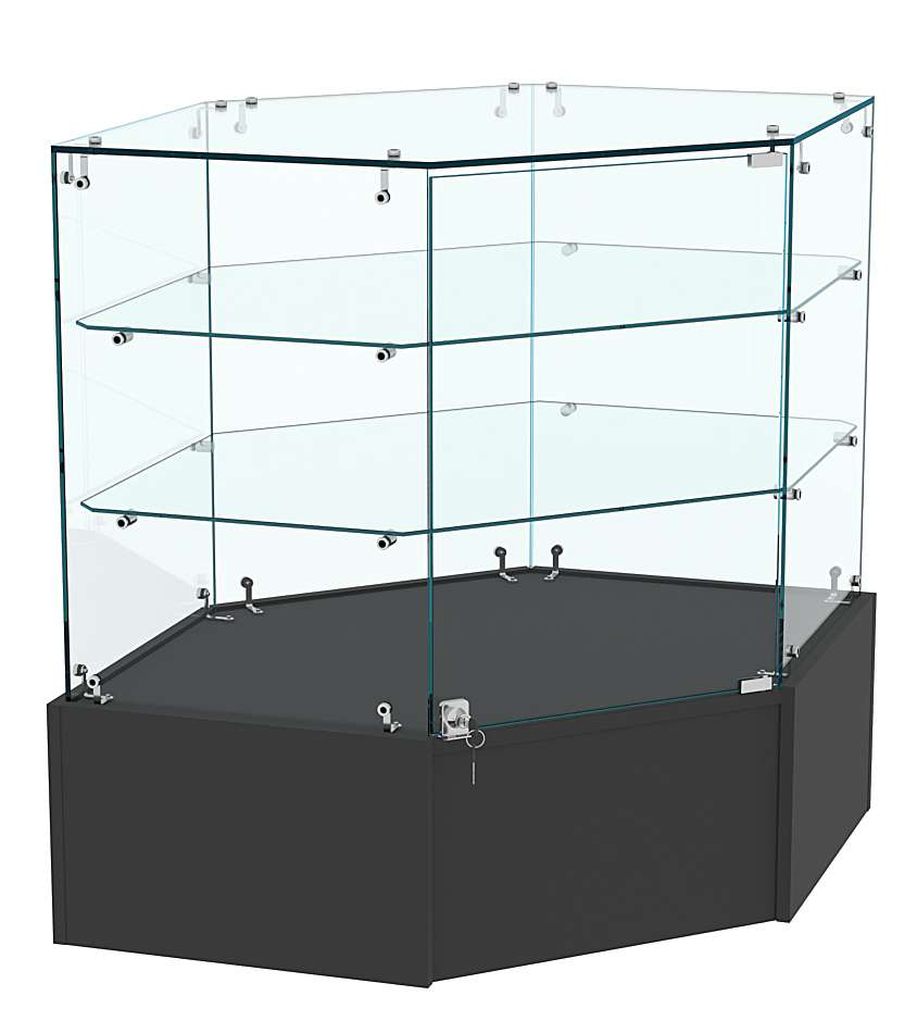 Прилавок Истра №118 угловой, универсальный (закрытый) Черный