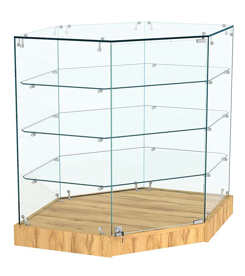 Прилавок Истра №119 угловой, универсальный (закрытый) Дуб Золотистый