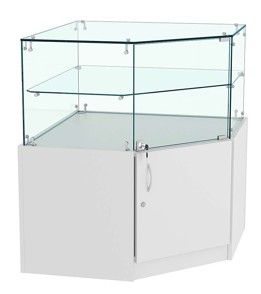 Прилавок Истра №104 угловой (закрытый) Серый